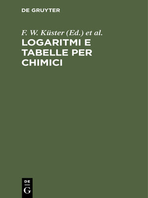 cover image of Logaritmi e Tabelle per Chimici
